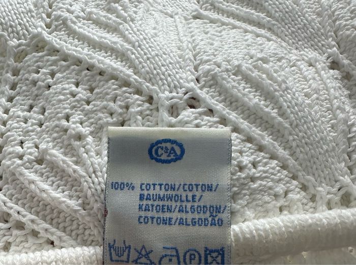 Pull oversize en mailles ajourées blanc Yessica Vintage T44 XXL - photo numéro 9