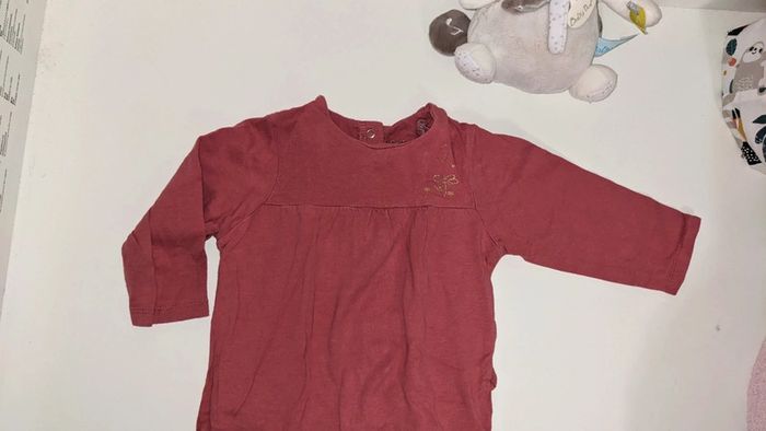 Pyjama/Grenouillère bordeaux Vertbaudet 12 Mois - photo numéro 2