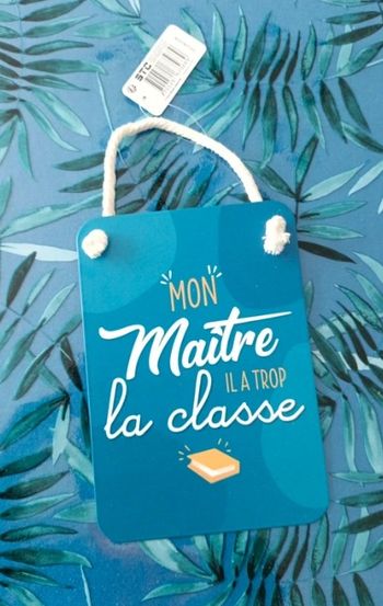 Plaque métallique maître de classe