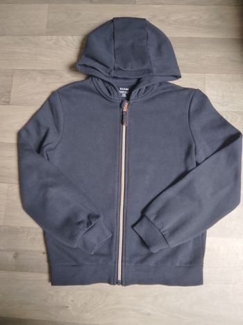 Sweat zip à capuche fille 10 ans