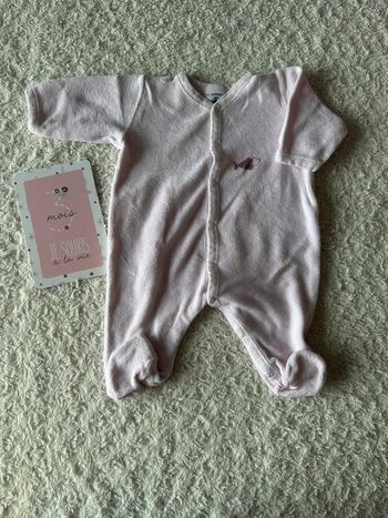 Pyjama grenouillère rose petit bateau taille 3 mois