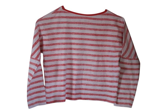 T-shirt Marinière rouge & blanc Zeeman - Taille 10 ans - photo numéro 2