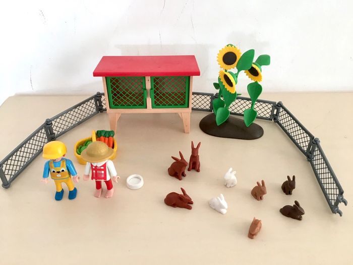 Playmobil enfants clapier basse cour réf 3075 - photo numéro 2
