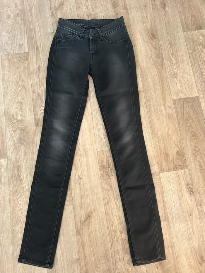 Pepe Jeans pantalon, jean, slim gris, femme, taille 34