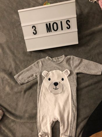 Pyjama velours 3 mois