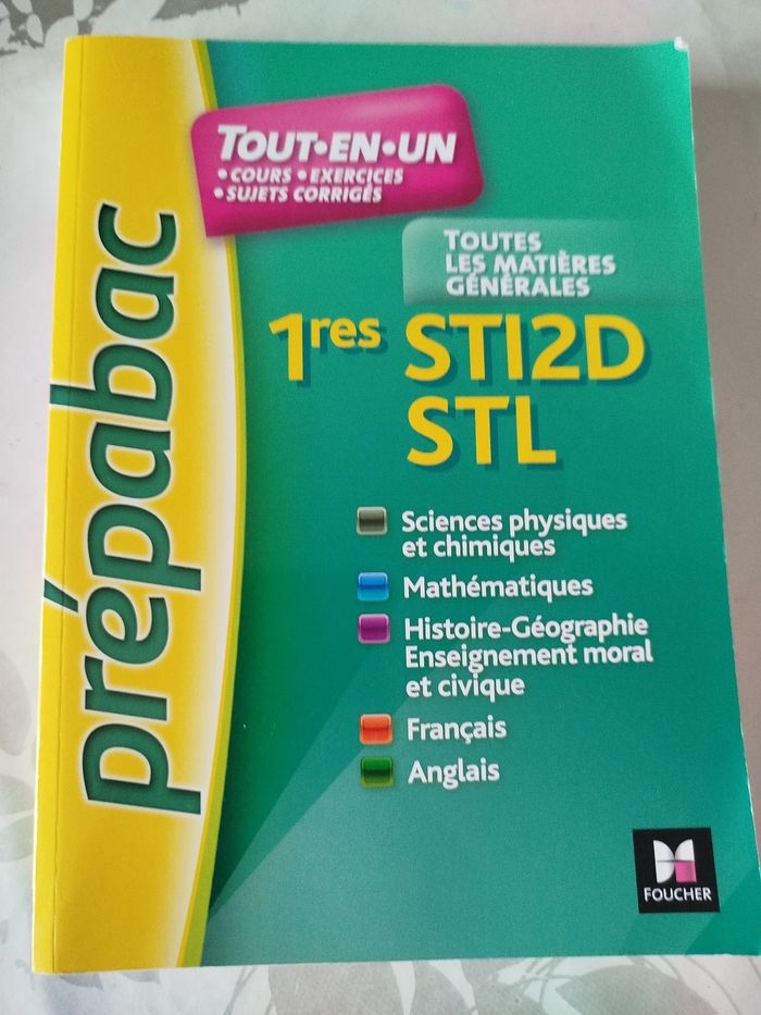 Prepabac Toutes les matières générales première STI2D et STL