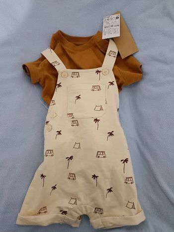 Ensemble salopette short 9 mois