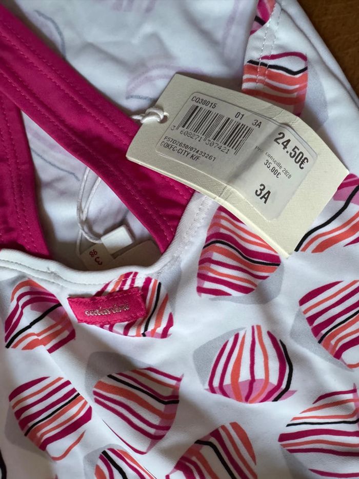 Maillot de bain fille catimini 3 ans neuf avec étiquette thème bonbon - photo numéro 3