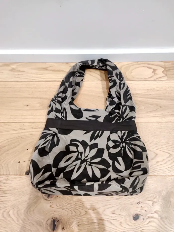 Joli sac en velours beige et marron - Promod - photo numéro 2