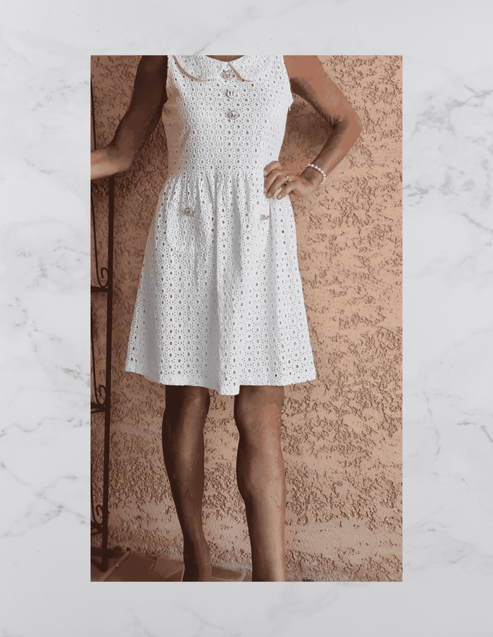 📌 Robe Style Retro Broderie Anglaise - Yumi - photo numéro 1