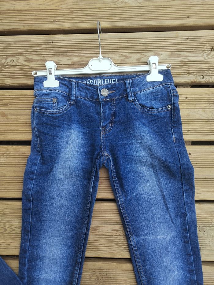 Jean Slim Taille Basse Bleu Foncé – Taille 34 / XS – Très Bon État – The sublevel Collection - photo numéro 3