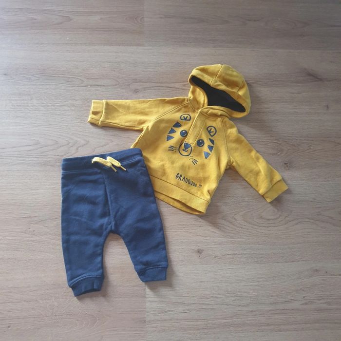 💚 Ensemble sweat avec capuche jogging 3 mois Kiabi #emyfleury_3moisgarçon