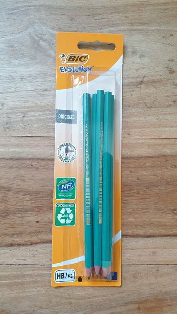 Neuf fournitures scolaires lot 6 crayons à papier BIC 
