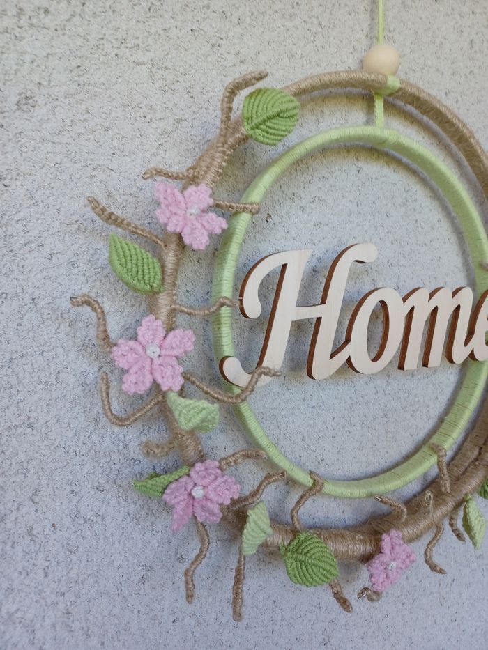 Couronne macramé printanière - photo numéro 2