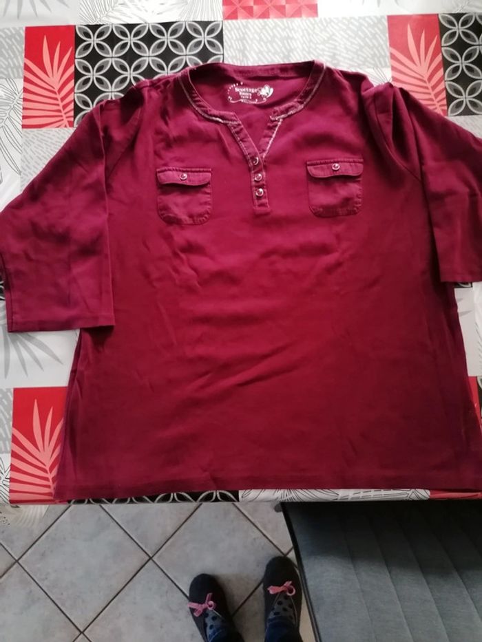 T-shirt manches 3/4 scottage