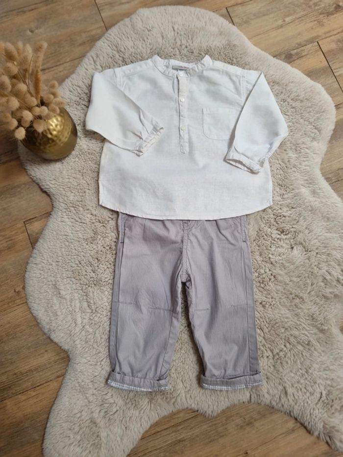 Chemise + pantalon 12 mois