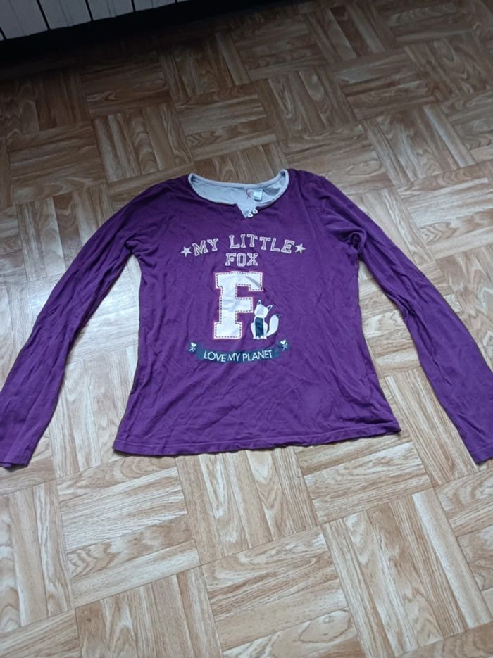 T-shirt manches longues fille Okaïdi taille 12 ans en très bon état