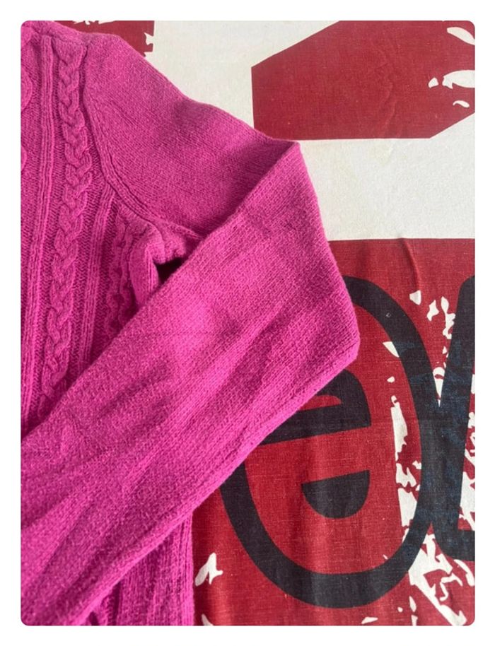 Pull Torsadé Tommy Hilfiger taille xs rose fushia - photo numéro 5