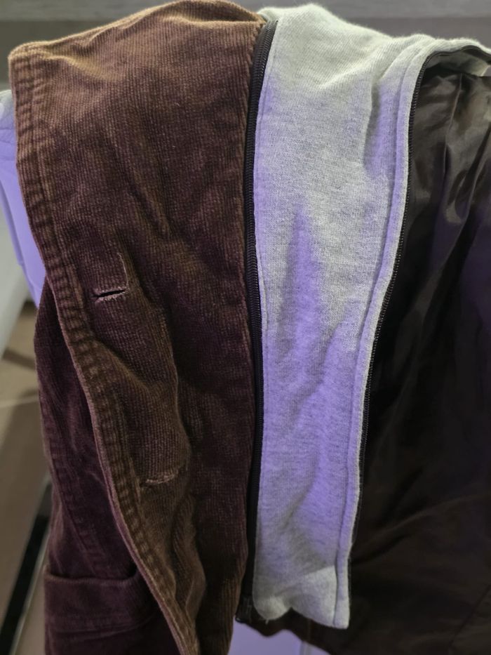 Veste enfant Kiabi Kids – Velours marron doublée, capuche - photo numéro 5