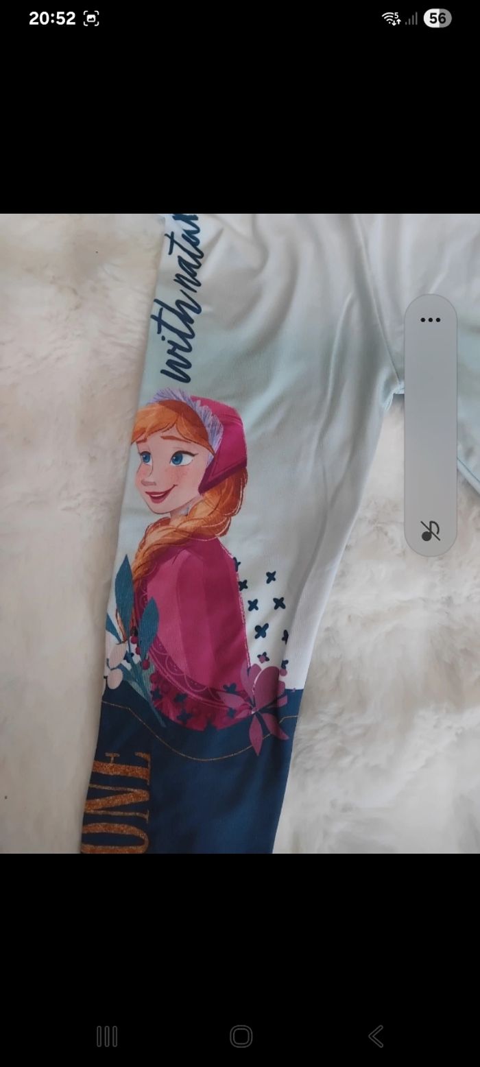 Legging Reine des neiges Disney neuf 3/4 ans - photo numéro 2