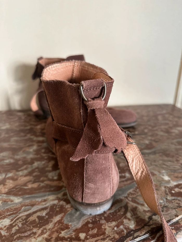 Bottines en daim marron aigle 40 - photo numéro 3