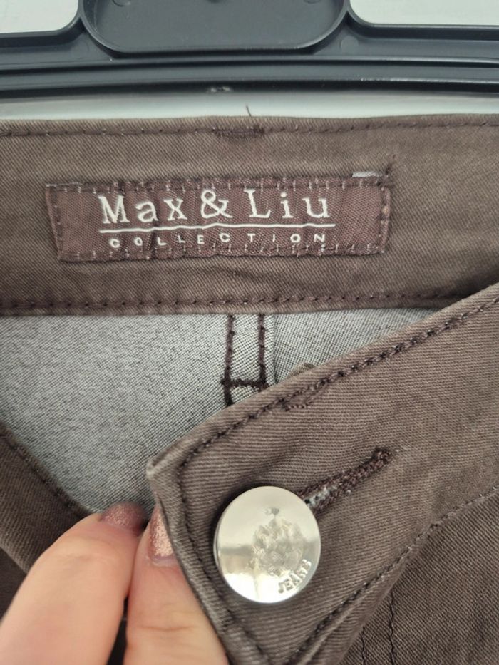 Pantalon taupe max & liu - photo numéro 3