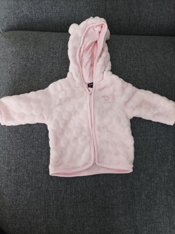 Veste polaire a capuche bébé 1 mois