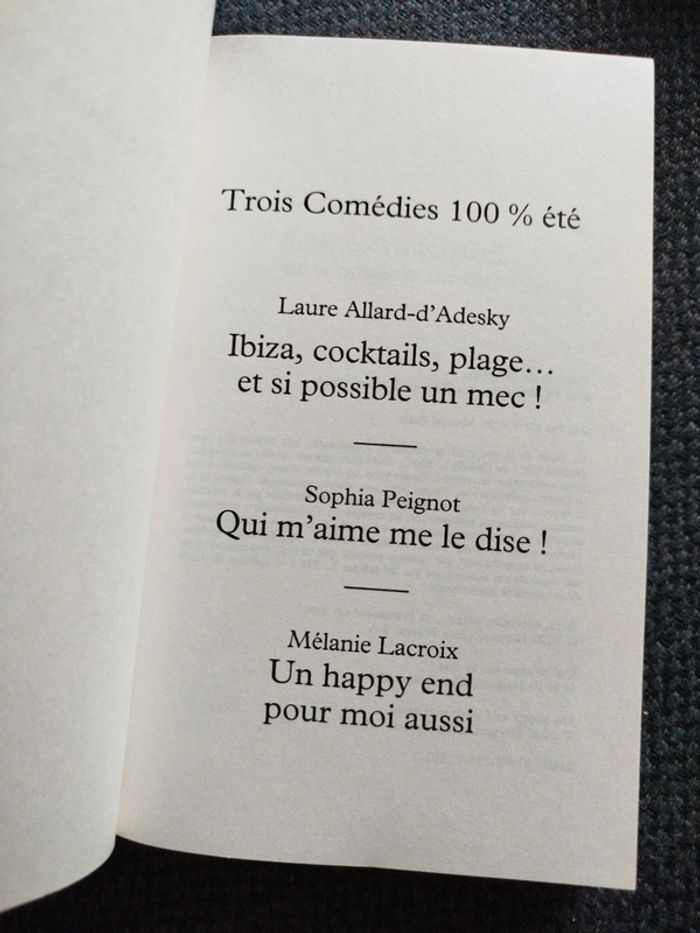 Trois comédies 100% été - photo numéro 4
