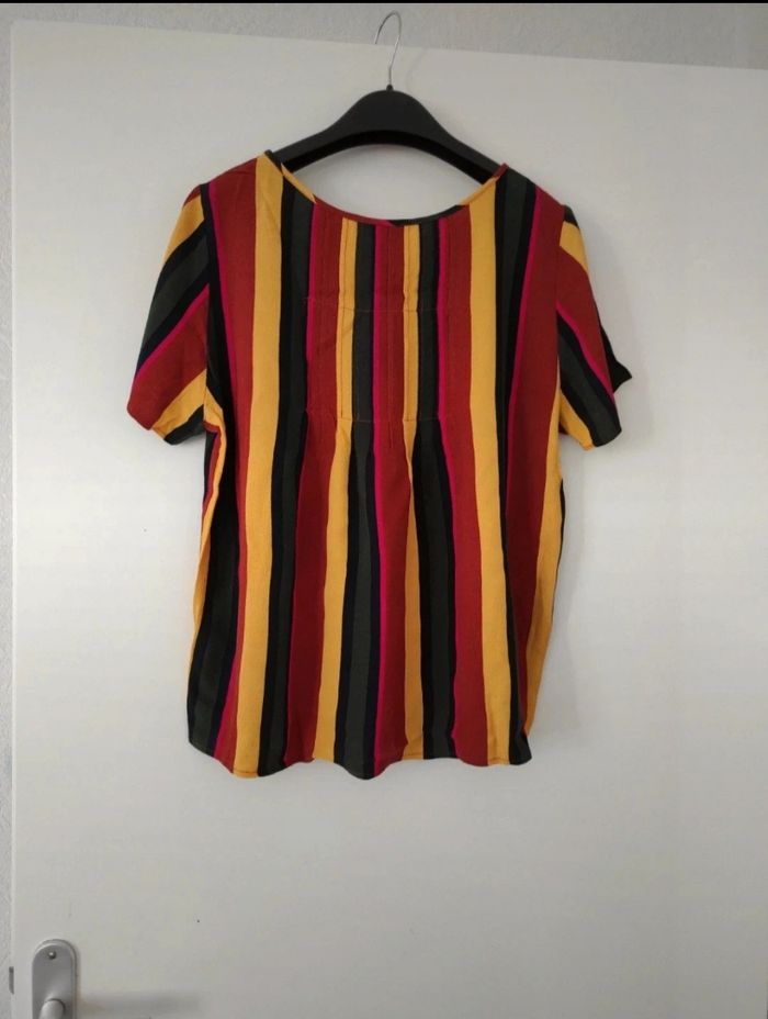 T-shirt haut rayure rayé confortable léger selected - photo numéro 2