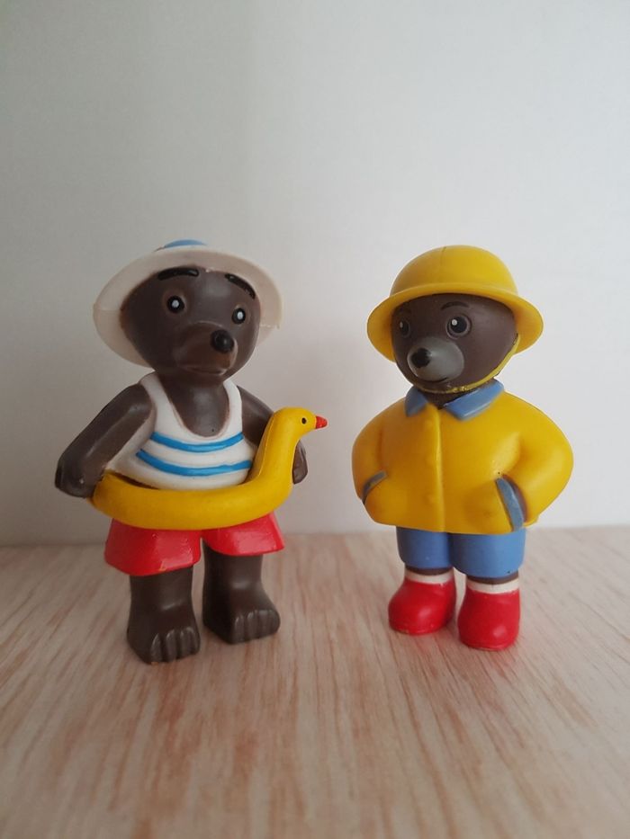 Figurines Petit ours brun et sa famille, bonhomme de neige, piscine, montagne - photo numéro 8