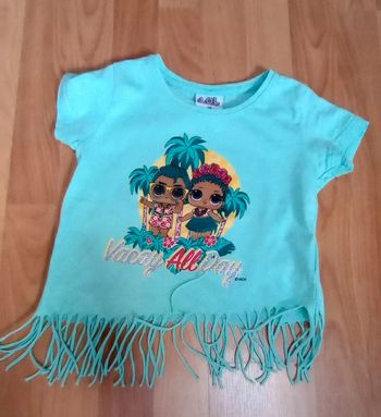 T-shirt vert d'eau LOL 5 ans