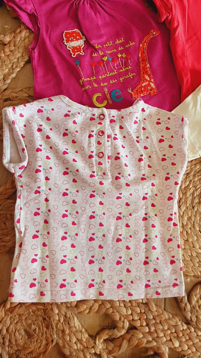 Lot 4 tshirts 9 mois fille - photo numéro 4