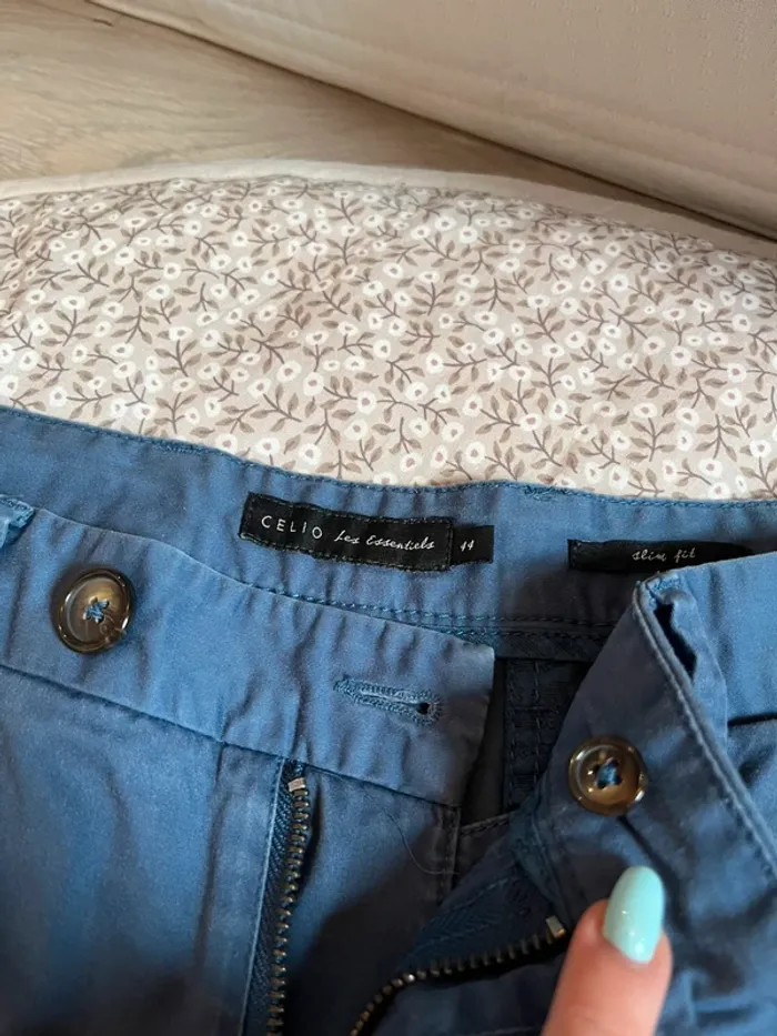 Pantalon chino bleu - photo numéro 2