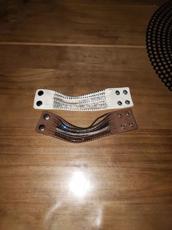 Lot de 2 bracelets strass