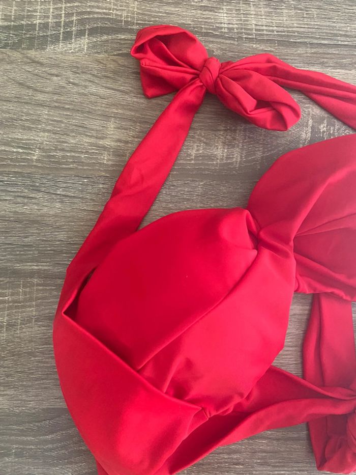 Haut maillot de bain rouge - photo numéro 2