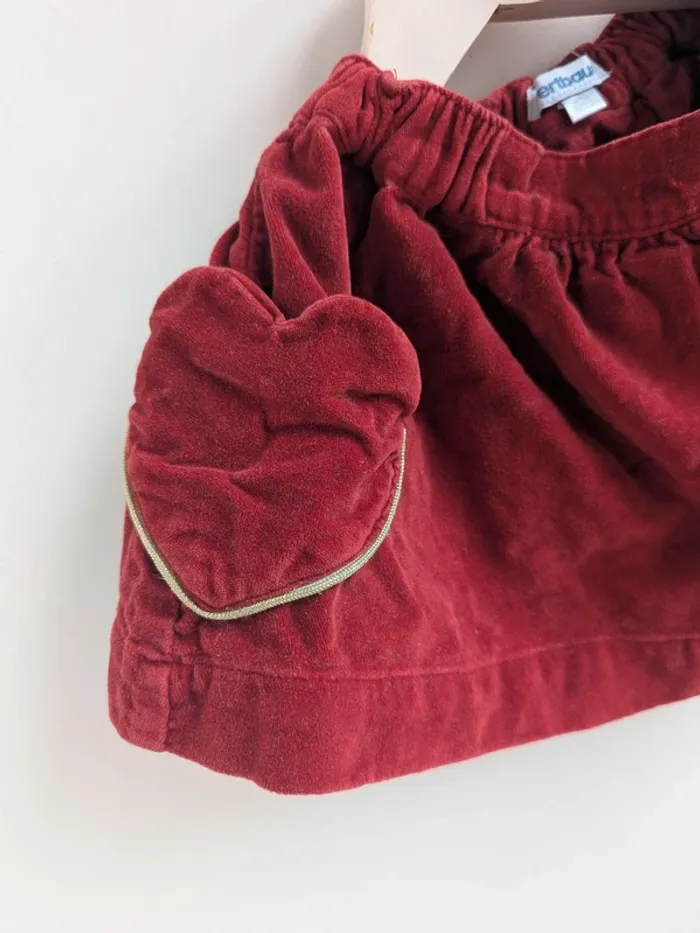Jupe velours rouge - photo numéro 3