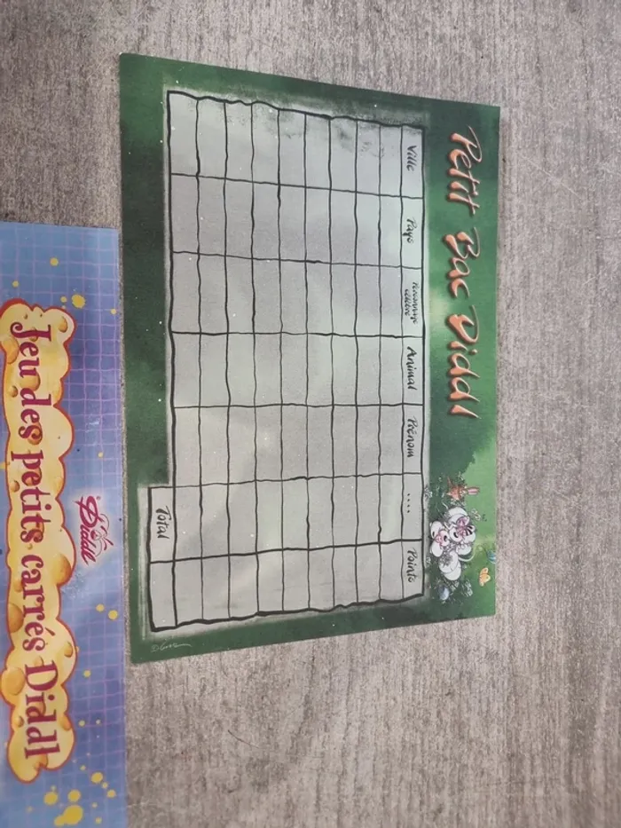 2 Feuilles de jeu A5 diddl - photo numéro 3