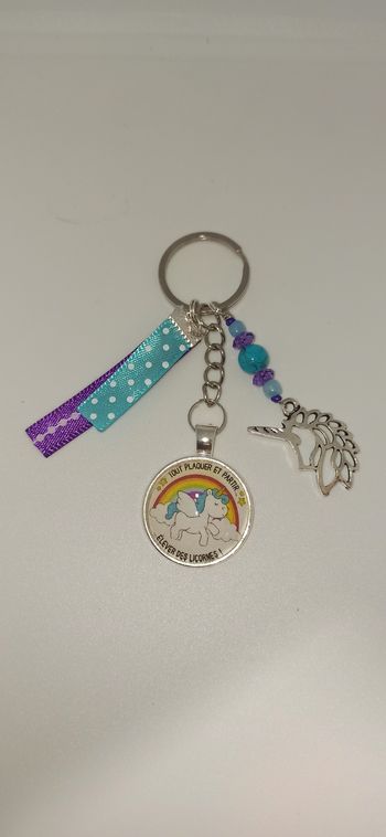 Porte clé humour Licorne