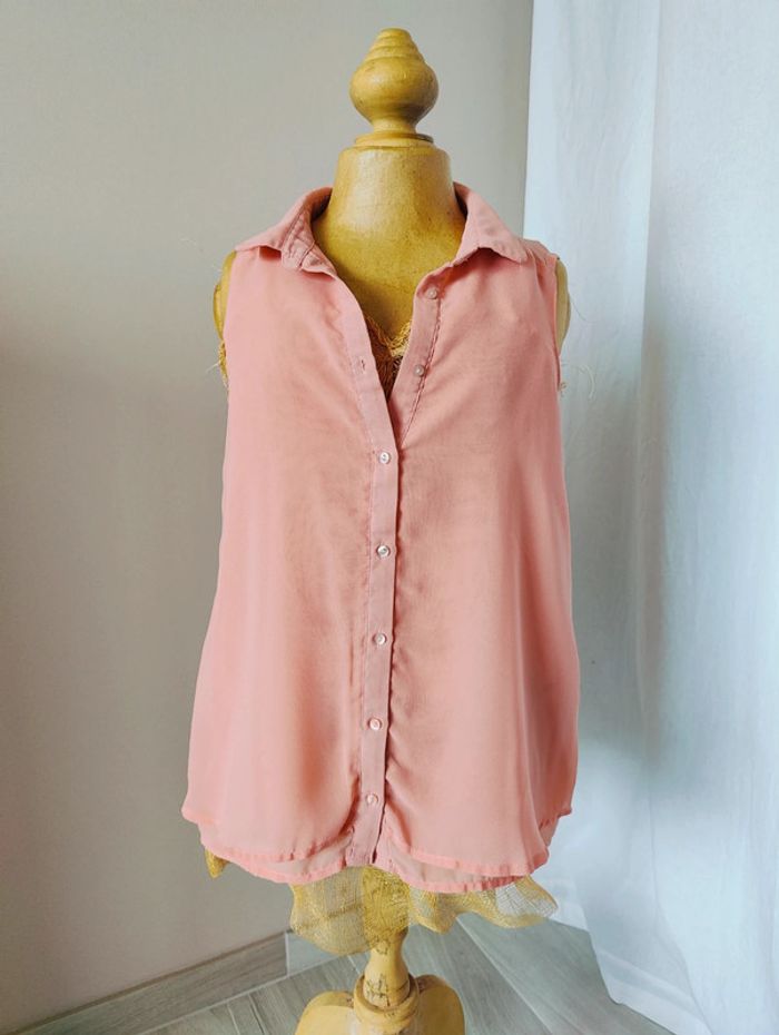 Blouse saumon