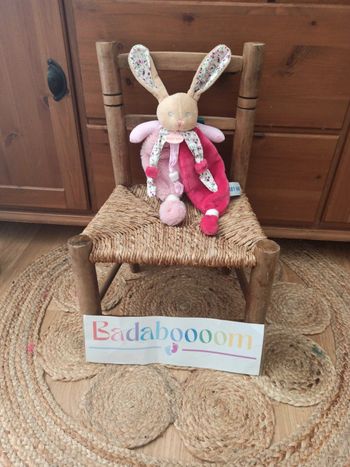 Doudou lapin rose baby nat tbe