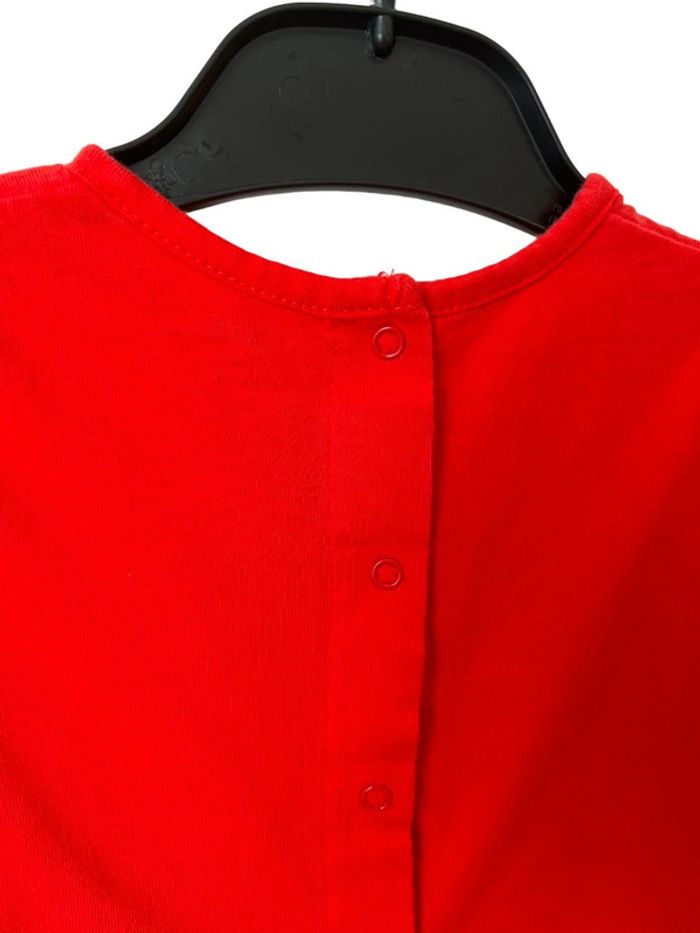 T-shirt rouge à manches courtes “trop jolie” - Kitchoun 3 mois (60cm) - photo numéro 3