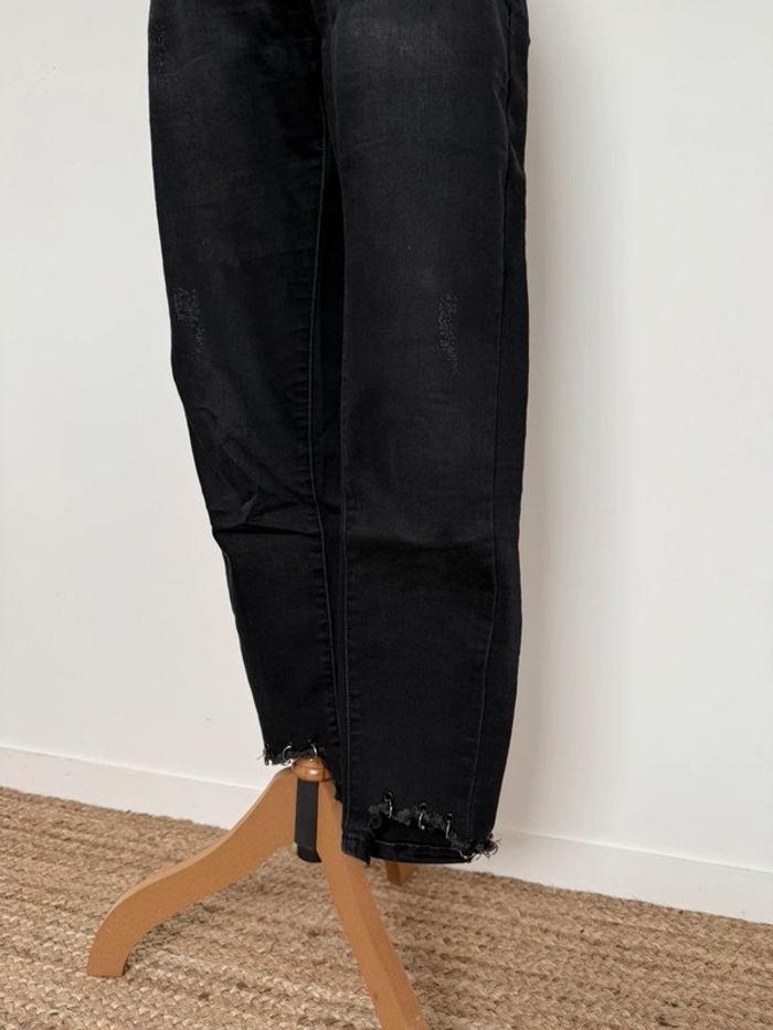 Pantalon legging pantaloni pantalones rock Vloeiende Calças skinny noir 38 M slim jean gris poche - photo numéro 3