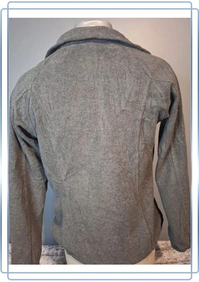 polaire full zip columbia femme gris foncé - taille S / logo brodé (271) - photo numéro 7