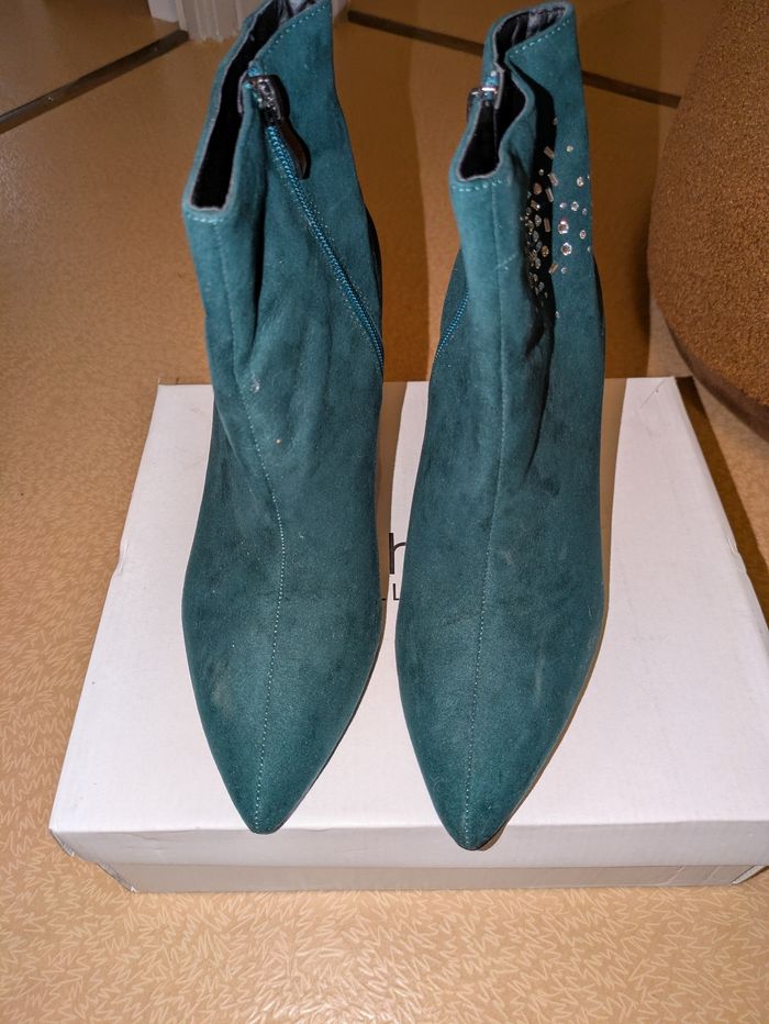 Bottines dain vert sapin - photo numéro 3