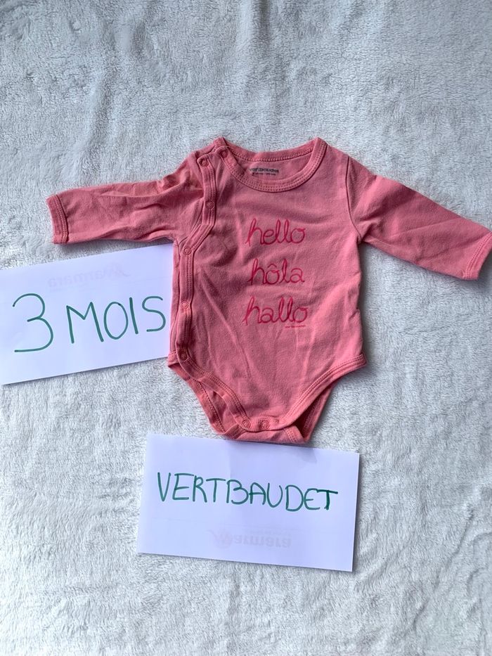 Body manches longues 3 mois Vertbaudet - photo numéro 2