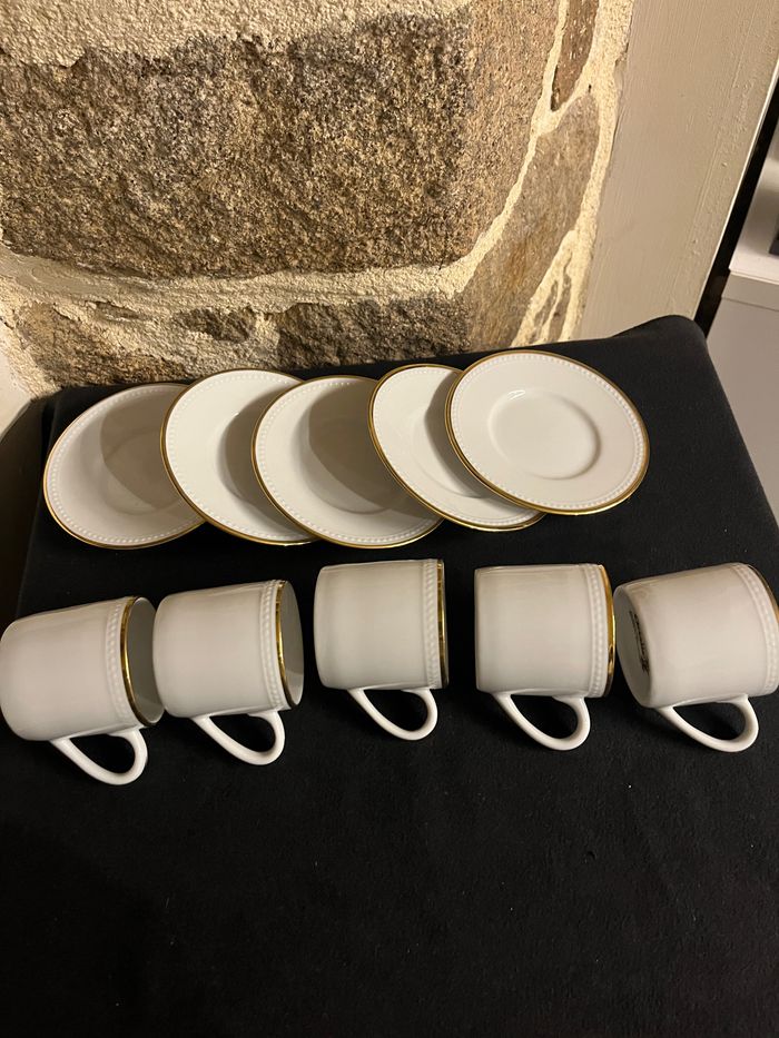 Lot de 5 tasses et 5 sous tasses à café Orialis - photo numéro 2