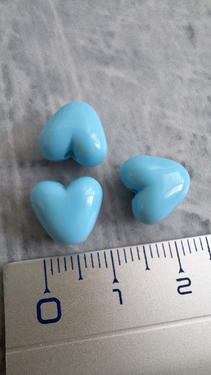 Perles coeur bleu - photo numéro 2