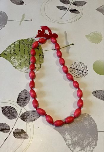 Collier perles en bois