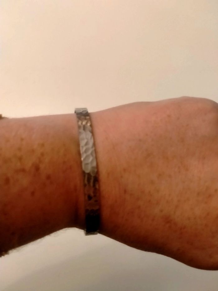 Bracelet martelé lbvyr Argenté - photo numéro 3