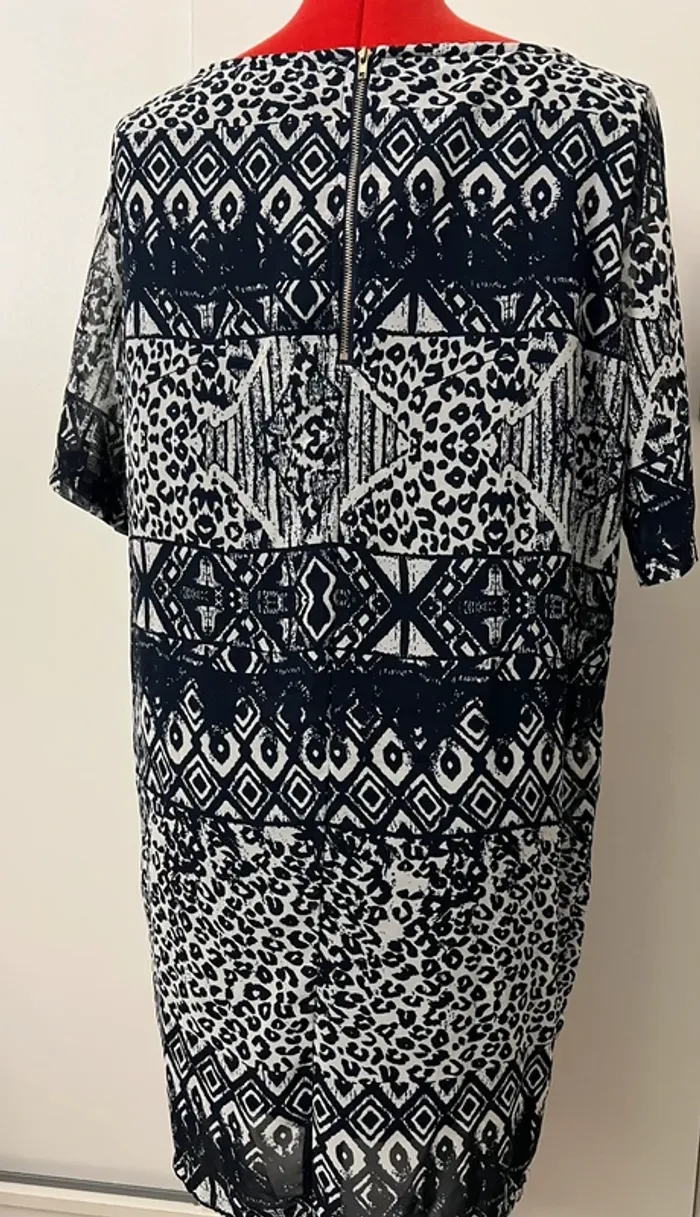 Robe imprimée bleue et blanche Solange - photo numéro 5